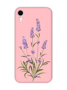 Матовий рожевий чохол на Apple iPhone XR :: Гілочки лаванди (принт 266)