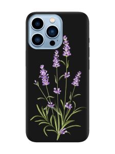 Матовий чорний чохол на Apple iPhone 13 Pro Max :: Гілочки лаванди (принт 266)