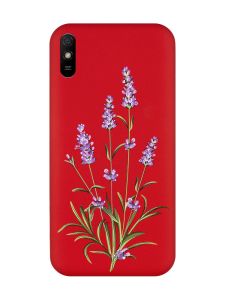 Матовий червоний чохол на Xiaomi Redmi 9A :: Гілочки лаванди (принт 266)