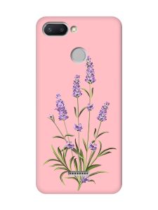 Матовий рожевий чохол на Xiaomi Redmi 6 :: Гілочки лаванди (принт 266)