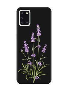 Матовий чорний чохол на Samsung Galaxy A31 :: Гілочки лаванди (принт 266)