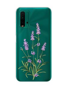 Прозорий чохол на Xiaomi Redmi 9T  :: Гілочки лаванди (принт 266)