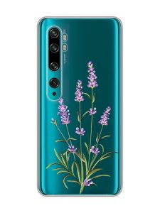 Прозорий чохол на Xiaomi Mi Note 10/Note 10 Pro :: Гілочки лаванди (принт 266)