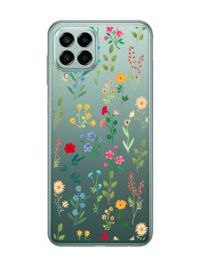 Прозорий чохол на Samsung Galaxy M33 5G :: Квітковий фон (принт 269)