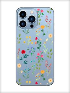 Прозорий чохол на Apple iPhone 13 Pro Max :: Квітковий фон (принт 269)
