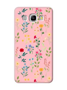 Матовий рожевий чохол на Samsung Galaxy J5(2016) J510 :: Квітковий фон (принт 269)