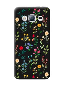 Матовий чорний чохол на Samsung Galaxy J3 / J310 :: Квітковий фон (принт 269)