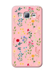 Матовий рожевий чохол на Samsung Galaxy J3 / J310 :: Квітковий фон (принт 269)