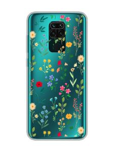 Прозорий чохол на Xiaomi Redmi Note 9 :: Квітковий фон (принт 269)