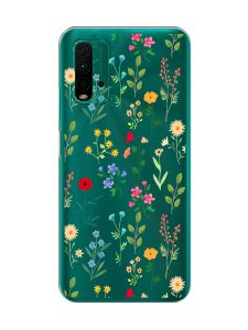 Прозорий чохол на Xiaomi Redmi 9T  :: Квітковий фон (принт 269)