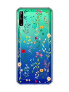 Прозорий чохол для Huawei Р40 lite E / Y7p  :: Квітковий фон (принт 269)