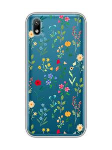 Прозорий чохол для Huawei Y5 2019 / Honor 8S :: Квітковий фон (принт 269)