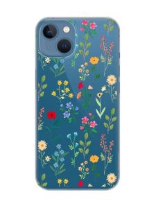 Прозорий чохол на Apple iPhone 13 :: Квітковий фон (принт 269)