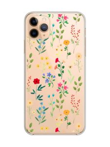 Прозорий чохол на iPhone 11 Pro Max (6,5) :: Квітковий фон (принт 269)