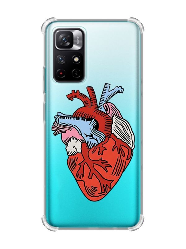 Чохол з потовщеними кутами на Xiaomi Redmi Note 11 4G :: Серце анатомічне (принт 250)