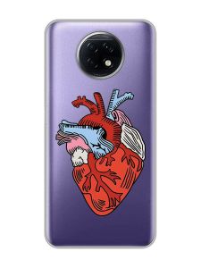 Прозорий чохол на Xiaomi Redmi Note 9T/Redmi Note 9 5G :: Серце анатомічне (принт 250)