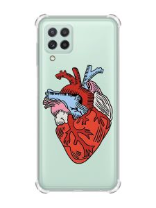 Чохол з потовщеними кутами на Samsung Galaxy A22 4G/M32/M22 :: Серце анатомічне (принт 250)