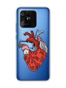 Прозорий чохол на Xiaomi Redmi 10C :: Серце анатомічне (принт 250)