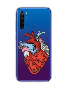 Прозорий чохол на Xiaomi Redmi Note 8T :: Серце анатомічне (принт 250)