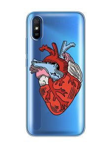 Прозорий чохол на Xiaomi Redmi 9A  :: Серце анатомічне (принт 250)