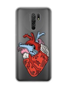 Прозорий чохол на Xiaomi Redmi 9 :: Серце анатомічне (принт 250)