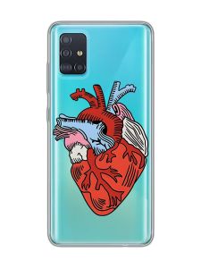 Прозорий чохол на Samsung Galaxy A51 :: Серце анатомічне (принт 250)