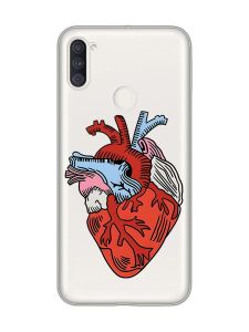 Прозорий чохол на Samsung Galaxy A11 :: Серце анатомічне (принт 250)
