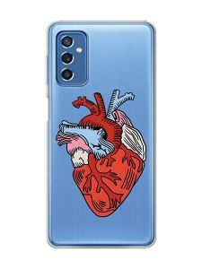 Прозорий чохол на Samsung Galaxy M52 :: Серце анатомічне (принт 250)