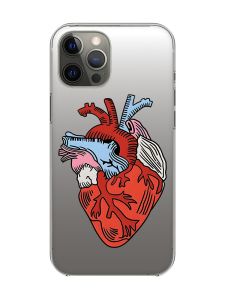 Прозорий чохол на iPhone 12 Pro Max :: Серце анатомічне (принт 250)