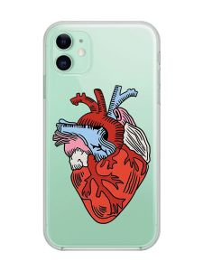 Прозорий чохол на Apple iPhone 11 (6,1) :: Серце анатомічне (принт 250)