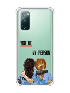 Прозорий чохол з потовщеними кутками на Galaxy S20 FE :: Подруги з Анатомії (принт 251)