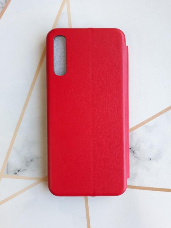 Чохол-книжка з малюнком для Samsung Galaxy A50 (2019) A505/A30s Червоний :: Дівчина з рюкзаком (принт 30)