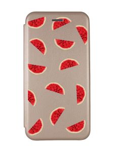 Чохол-книжка з малюнком для Samsung Galaxy A73 5G Золотий :: Скибки кавуна (принт 34)