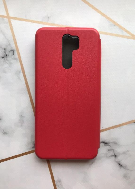 Чохол-книжка з малюнком для Xiaomi Redmi 9 Червоний  :: Цьомики (принт 93)