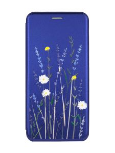 Чохол-книжка з малюнком для Samsung Galaxy А10 (2019) А105 Синій :: Польові квіти (принт 270)
