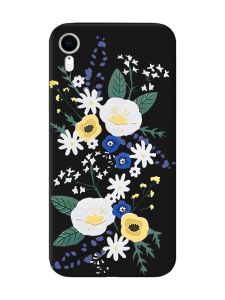 Матовий чорний чохол на Apple iPhone XR :: Квіти. Акварель (принт 271)