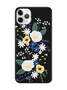 Матовий чорний чохол на iPhone 11 Pro (5.8) :: Квіти. Акварель (принт 271)