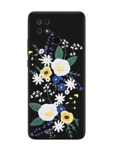 Матовий чорний чохол на Xiaomi Redmi 10C :: Квіти. Акварель (принт 271)