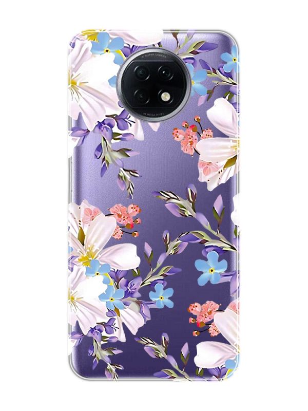 Прозорий чохол на Xiaomi Redmi Note 9T/Redmi Note 9 5G :: Квітковий малюнок (принт 272)