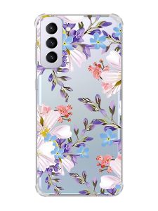 Чохол з потовщеними кутами на Samsung Galaxy S21 Plus :: Квітковий малюнок (принт 272)