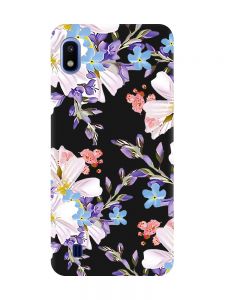 Матовий чорний чохол на Samsung Galaxy A10 (2019) A105 :: Квітковий малюнок (принт 272)