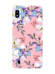 Матовий рожевий чохол на Samsung Galaxy A10 (2019) A105 :: Квітковий малюнок (принт 272)