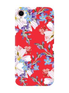 Матовий червоний чохол на Apple iPhone XR :: Квітковий малюнок (принт 272)
