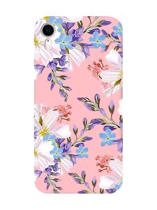 Матовий рожевий чохол на Apple iPhone XR :: Квітковий малюнок (принт 272)