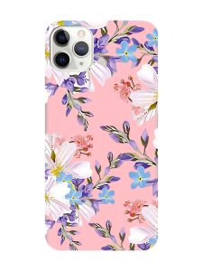 Матовий рожевий чохол на iPhone 11 Pro Max (6.5) :: Квітковий малюнок (принт 272)
