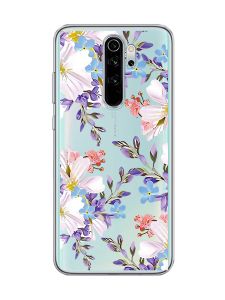 Прозорий чохол на Xiaomi Redmi Note 8 Pro :: Квітковий малюнок (принт 272)