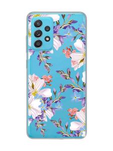 Прозорий чохол на Samsung Galaxy A52 :: Квітковий малюнок (принт 272)