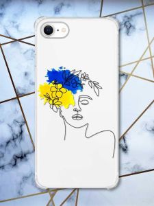 Чохол з потовщеними кутами на iPhone 7/ 7s/ 8/ 8s :: Українка Арт (патріотичний принт 3)