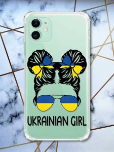 Чохол з потовщеними кутами на Apple iPhone 11 (6.1) :: Українська дівчина (патріотичний принт 113)