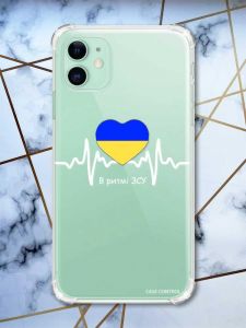 Чохол з потовщеними кутами на Apple iPhone 11 (6.1) :: В ритмі ЗСУ (патріотичний принт 71)